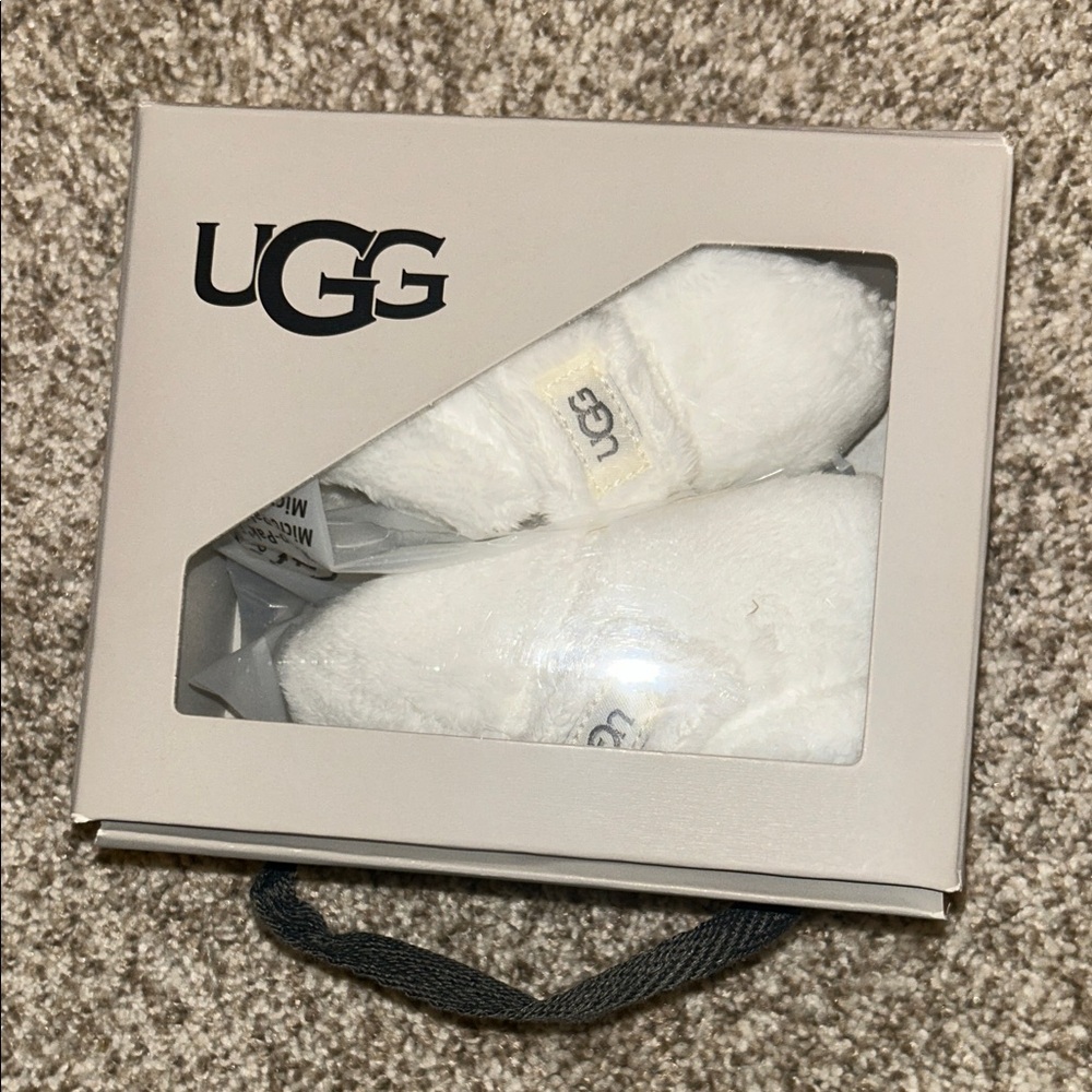 UGG Fluffy White Infant Booties